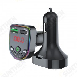 Bluetooth V5.0 FM Transmitter Dual USB Car Charger 7 Colors RGB Backlit Light Display Wireless Radio Adapter HiFi Music Play With Mic Hands-Free Calls Bluetooth V5.0 FM Transmitter Dual USB Car Charger 7 Colors RGB Backlit Light Display Wireless Radio Adapter HiFi Music Play With Mic Hands-Free Calls