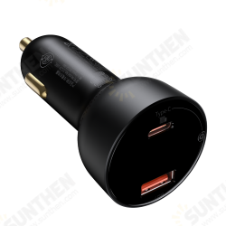 100W 2-Port USB PD QC3.0 Car Charger Adapter 100W USB-C PD 30W QC3.0 Support AFC FCP SCP PPS Fast Charging For iPhone Samsung Huawei OnePlus Xiaomi10 100W 2-Port USB PD QC3.0 Car Charger Adapter 100W USB-C PD 30W QC3.0 Support AFC FCP SCP PPS Fast Charging For iPhone Samsung Huawei OnePlus Xiaomi10