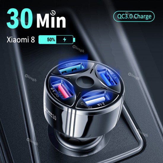 7A 35W Car Charger 4 Port Usb Quick Charge Portable QC3.0 Car Charger for Iphone XIAOMI HUAWEI