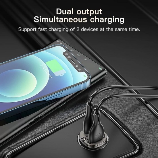 20W 2-Port USB PD Car Charger Adapter USB-C PD QC3.0 Fast Charging For iPhone 13 13 Mini 13 Pro Max Samsung Huawei Mate 40 OnePlus 9Pro Xiaomi Mi10