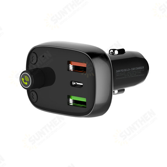 C704Q USB Car Charger bluetooth FM Transmitter MP3 Player USB-C PD QC4+ Fast Charging For iPhone 12 XS 11Pro Mi10 POCO X3 OnePlus 8Pro S20+ Note 20