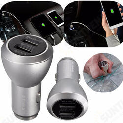 QC 2.0 Dual 2 USB Aluminum Alloy Safety Hammer Fast Charging Car Charger QC 2.0 Dual 2 USB Aluminum Alloy Safety Hammer Fast Charging Car Charger