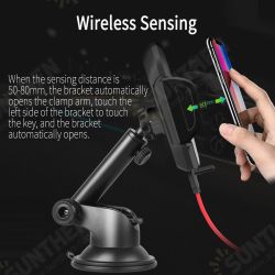 2 In 1 10W Qi Wireless Charger Fast Charging Infrared Induction Air Vent Dashboard Car Phone Holder For 4.0-6.5 Inch Smart Phone iPhone 2 In 1 10W Qi Wireless Charger Fast Charging Infrared Induction Air Vent Dashboard Car Phone Holder For 4.0-6.5 Inch Smart Phone iPhone