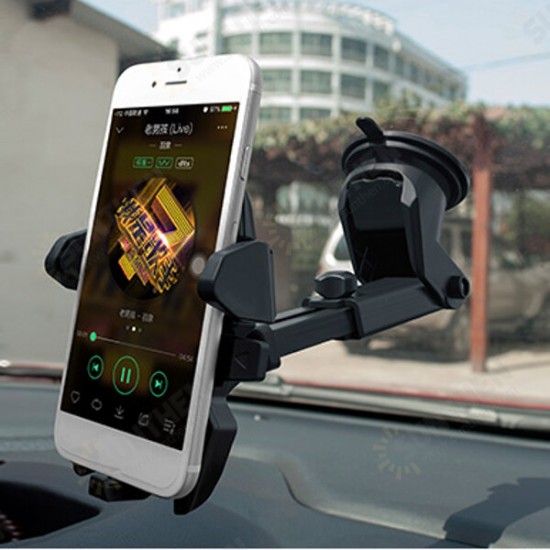 2 In 1 Multifunctional Car Air Vent Front Glass Instrument Desk Sucker Phone Holder for Phone 3-6.5 inches