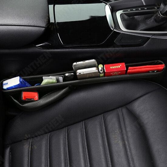 2 Pairs Leather Car Storage Box Gap Filler Catcher Phone Keys Cards Organizer Holder 2 Pairs Leather Car Storage Box Gap Filler Catcher Phone Keys Cards Organizer Holder