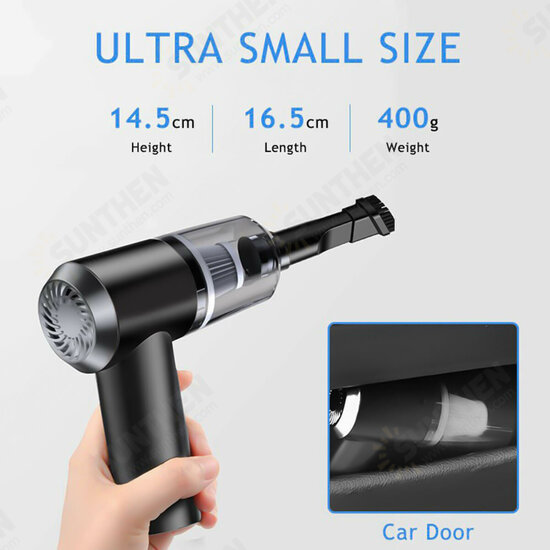 2000mAh 120W 9000Pa Handheld USB Powered Car Office Wireless Vacuum Cleaner Keyboard Carpet Gap Dust Collector