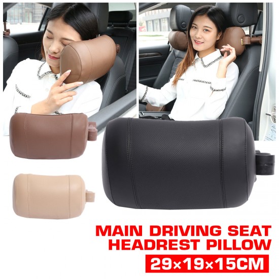 29*19*15cm Cervical Multifunctional Child Adult Travel Car Left Seat PU Leather U-shaped Neck Pillow Headrest