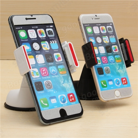 3 in 1 Clip-on Strong Sucker Car Wind Shield Dashboard Phone Holder Stand for iPhone 8 X Cell Phone