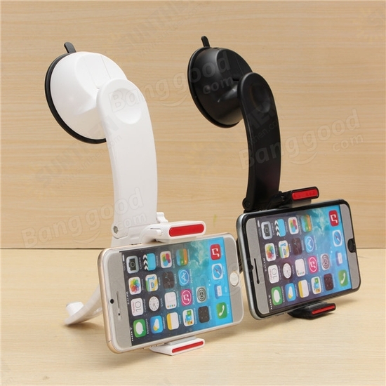 3 in 1 Clip-on Strong Sucker Car Wind Shield Dashboard Phone Holder Stand for iPhone 8 X Cell Phone