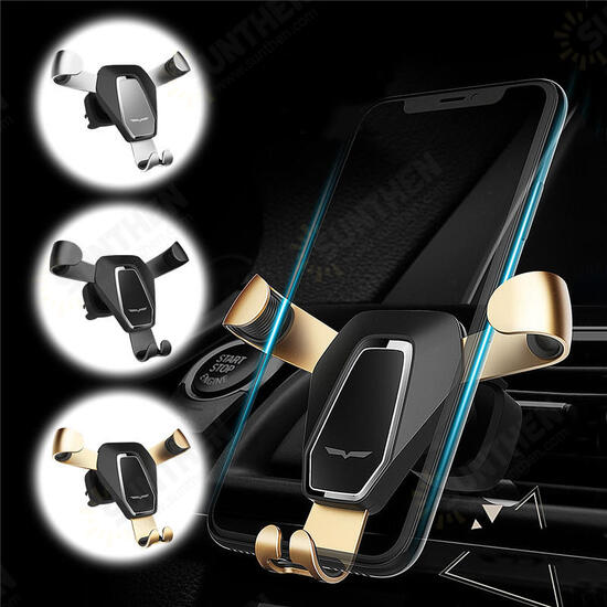 360 Degree Rotation Metal Gravity Auto Lock Holder Car Air Vent Mount Phone Stand Outlet Bracket