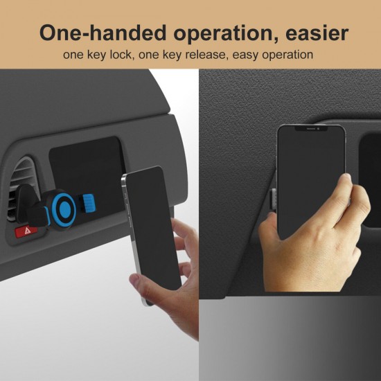 360° Rotation Auto-Lock Car Dashboard/ Air Vent Mobile Phone Holder Stand Bracket for iPhone 12 XS 11 Pro POCO X3 NFC