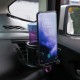 5-IN-1 Multifunctional Split Design Car Stainless Steel Water Cup Holder with Mobile Phone Bracket Stand