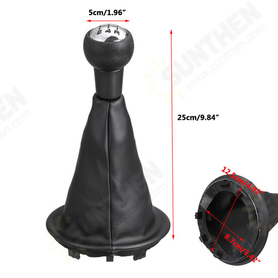 5 Speed Gear Shift Knob + Gaiter for Citroen Berlingo III for Peugeot Partner 2008