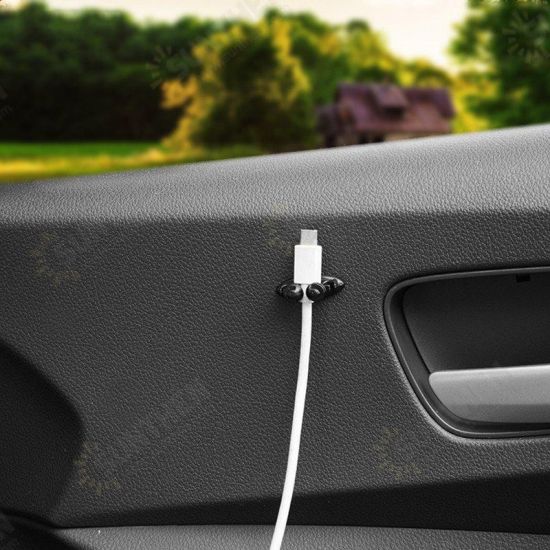 8 PCS Car Fixing Cable Management Sticker Adhesive Desktop USB Cable Clip Organizer Earphone Holder