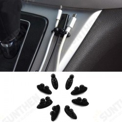 8 PCS Car Fixing Cable Management Sticker Adhesive Desktop USB Cable Clip Organizer Earphone Holder 8 PCS Car Fixing Cable Management Sticker Adhesive Desktop USB Cable Clip Organizer Earphone Holder
