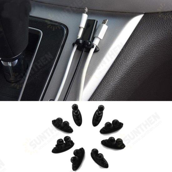 8 PCS Car Fixing Cable Management Sticker Adhesive Desktop USB Cable Clip Organizer Earphone Holder 8 PCS Car Fixing Cable Management Sticker Adhesive Desktop USB Cable Clip Organizer Earphone Holder