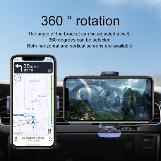 300mAh Car Solar Powered Auto-Induction Vehicle Bracket Mobile Phone Holder Stand for iPhone 13 POCO X3 F3 4.5-6.5 inch Devices