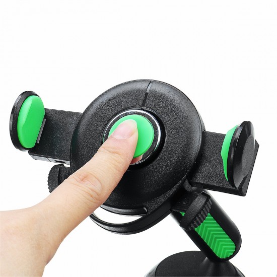 Adjustable Arm One-Click Release Car Dashboard Suction Cup Bracket Mobile Phone Holder Stand for 4-7 inch Devices