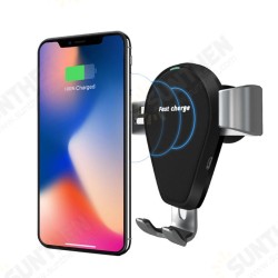 10W Fast Qi Wireless Charging Gravity Auto Lock Car Phone Holder Stand for iPhone 8 X 10W Fast Qi Wireless Charging Gravity Auto Lock Car Phone Holder Stand for iPhone 8 X