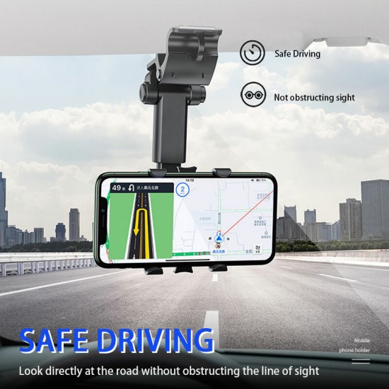 360° Rotating Car Phone Holder Sunshade Baffle/Steering Wheel/Dashboard/AR Navigation Multifunctional Mobile Bracket For iPhone Samsung POCO X3 Pro