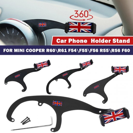 360° Rotation Car Phone Mount Cradle Holder Stand for Mini Cooper R60R61 F54F55F56 R55R56 F60