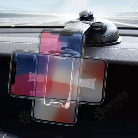 360° Rotation No Noise Car Suction Cup Dashboard/ Windshield Bracket Mobile Phone Holder Stand for iPhone 13 POCO X3 4.7-7.2 inch Devices