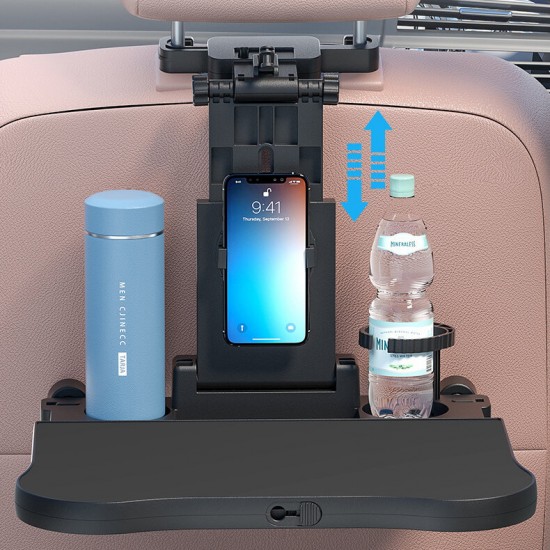 A08 Multifunctional Car Backseat Organizer Working Lunch Coffee Goods Seat Table Tray Macbook Desk Mount Stand