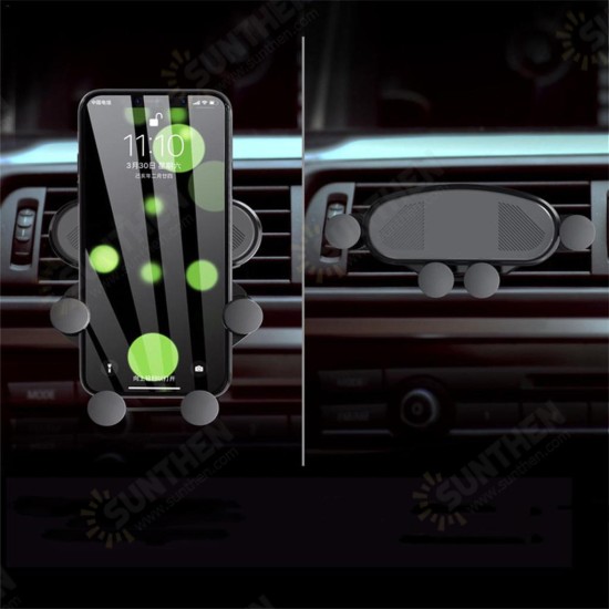 Air Cushion Gravity Linkage Automatic Lock Air Vent Car Phone Holder For 4.0-6.5 Inch Smart Phone iPhone Samsung Huawei