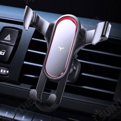 C3 Aluminum Alloy Car Air Vent Bracket Gravity Linkage Mobile Phone Holder Stand for POCO X3 F3 4.7-7.2 inch C3 Aluminum Alloy Car Air Vent Bracket Gravity Linkage Mobile Phone Holder Stand for POCO X3 F3 4.7-7.2 inch