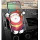 CL-40 Merry Christmas Santa Claus Pattern Gravity Linkage Auto Lock Car Air Vent Mobile Phone Holder Mount for Devices between 63-88mm Width