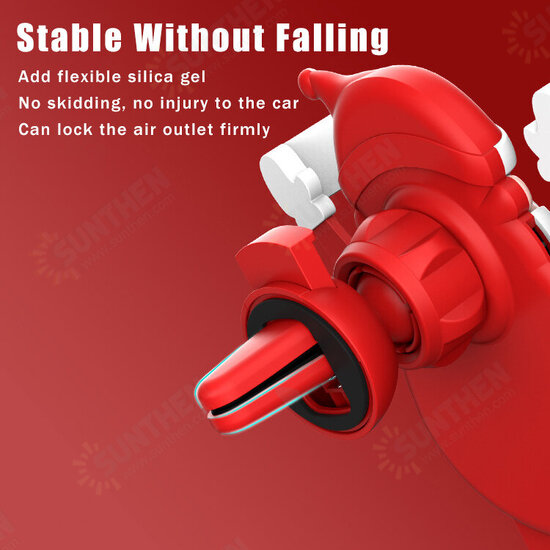 CL-40 Merry Christmas Santa Claus Pattern Gravity Linkage Auto Lock Car Air Vent Mobile Phone Holder Mount for Devices between 63-88mm Width CL-40 Merry Christmas Santa Claus Pattern Gravity Linkage Auto Lock Car Air Vent Mobile Phone Holder Mount for Devices between 63-88mm Width