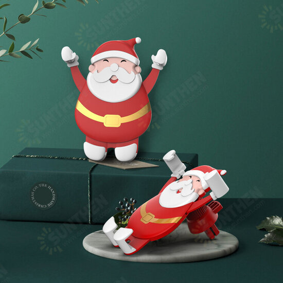 CL-40 Merry Christmas Santa Claus Pattern Gravity Linkage Auto Lock Car Air Vent Mobile Phone Holder Mount for Devices between 63-88mm Width