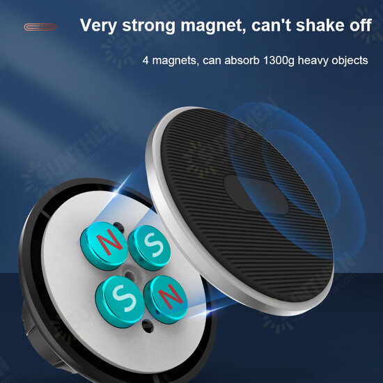 Magnetic 360° Rotation Flexible Adjustable Arm Car Suction Cup Dashboard Mobile Phone Holder Stand Bracket for iPhone 13 POCO X3 F3