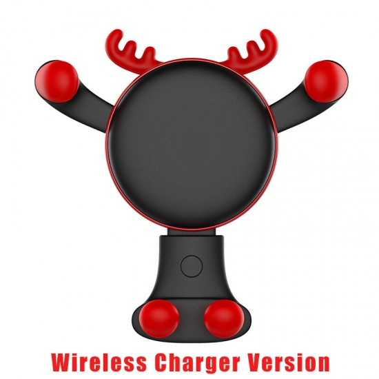 Merry Christmas Gift 10W Wireless Charging Gravity Linkage Car Air Outlet Phone Mount Holder