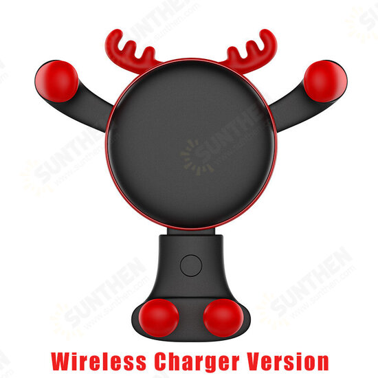 Merry Christmas Gift 10W Wireless Charging Gravity Linkage Car Air Outlet Phone Mount Holder