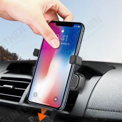 Metal Gravity Linkage Air Vent Car Phone Holder For 4.0-6.5 Inch Smart Phone Samsung iPhone Xiaomi Huawei Metal Gravity Linkage Air Vent Car Phone Holder For 4.0-6.5 Inch Smart Phone Samsung iPhone Xiaomi Huawei
