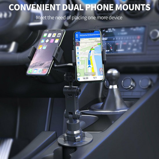 Double Collet Car Universal Holder Multifunctional Navigation Phone Holder For iPhone 13 Pro Max For Samsung Galaxy Z Fllp3 5G For Xiaomi 12