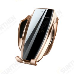 Tempered Glass 10W Qi Wireless Charger Smart Sensor Air Vent Car Phone Holder For 4.0-6.5 Inch Smart Phone Tempered Glass 10W Qi Wireless Charger Smart Sensor Air Vent Car Phone Holder For 4.0-6.5 Inch Smart Phone