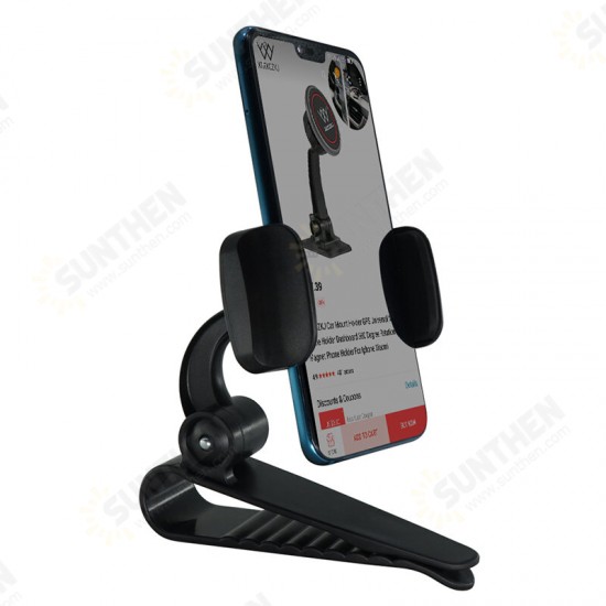 Universal 360° Adjustable GPS Car Clip Sun Visor Cell Phone Holder For Most smartphones Such For Samsung For iphone Huawei