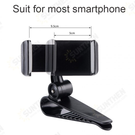 Universal 360° Adjustable GPS Car Clip Sun Visor Cell Phone Holder For Most smartphones Such For Samsung For iphone Huawei