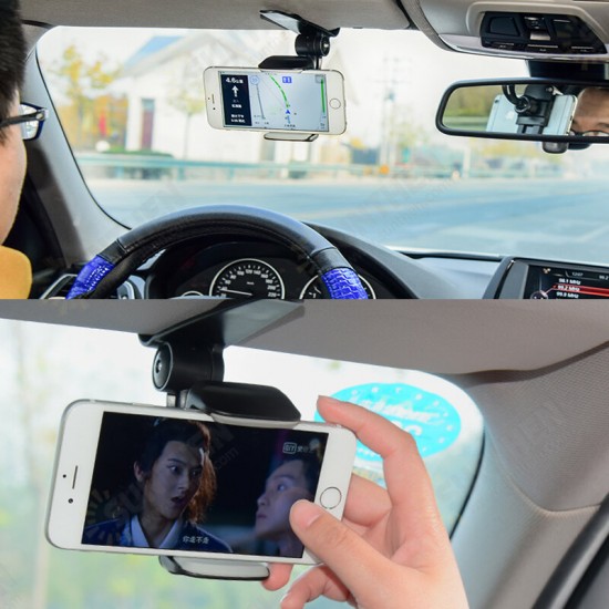 Universal 360° Adjustable GPS Car Clip Sun Visor Cell Phone Holder For Most smartphones Such For Samsung For iphone Huawei