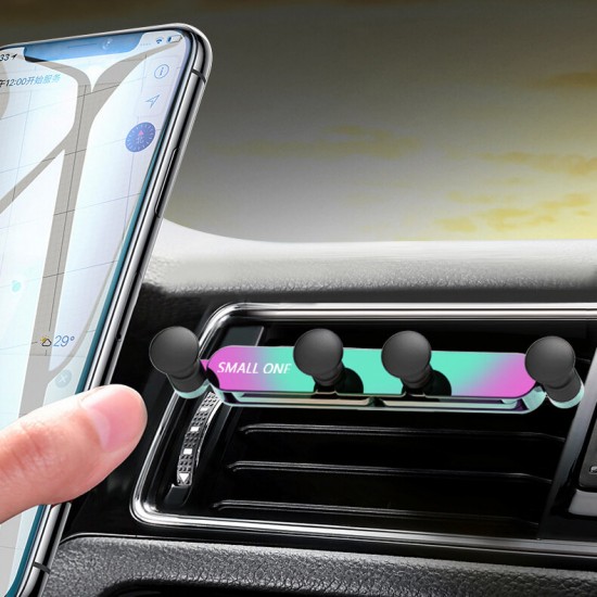 Universal Mini Gravity Linkage Automatic Lock Air Vent Car Phone Holder Car Mount for iPhone