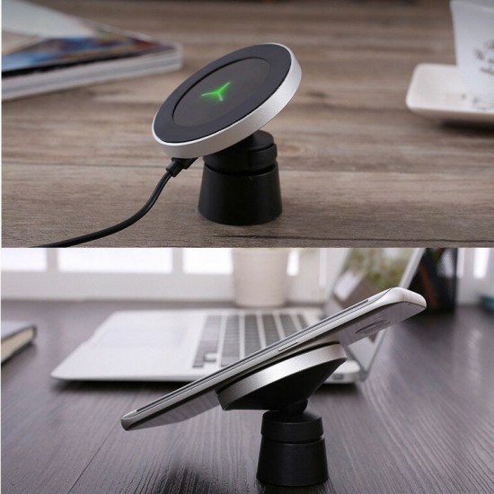 W5 10W Qi Fast Charging Magnetic Wireless Charger Car Air Outlet / Dashboard Mobile Phone Car / Desktop Phone Holder
