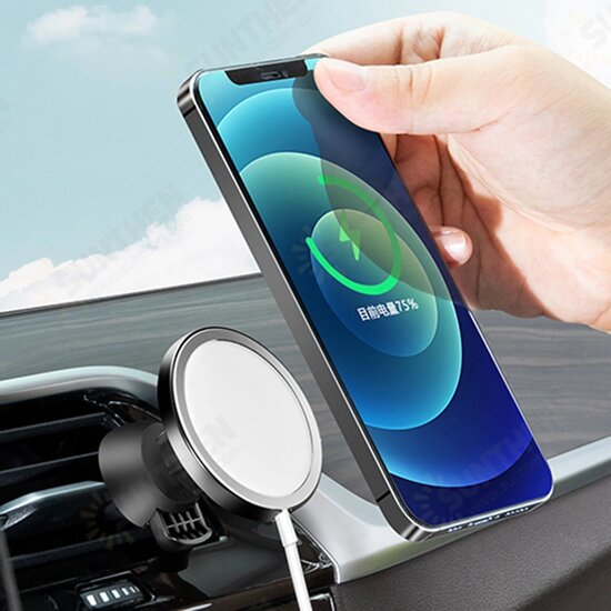 WP10 15W Magsafe Wireless Car Charger Air Vent Mount Phone Holder For iPhone 12 Series