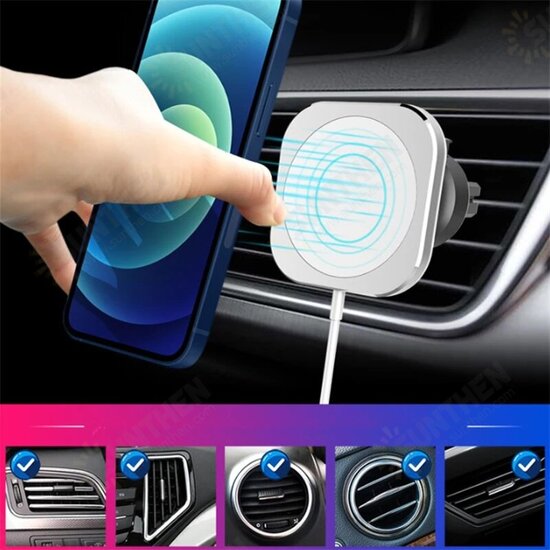 WP10 15W Magsafe Wireless Car Charger Air Vent Mount Phone Holder For iPhone 12 Series