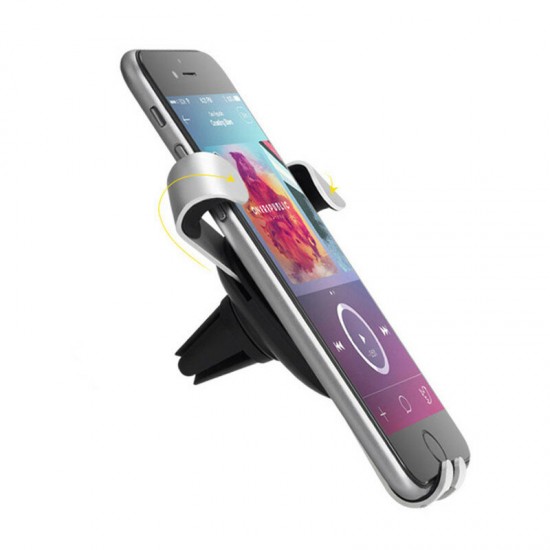 Gravity Linkage Auto Lock Metal Car Air Vent Phone Holder Stand for Xiaomi Mobile Phone