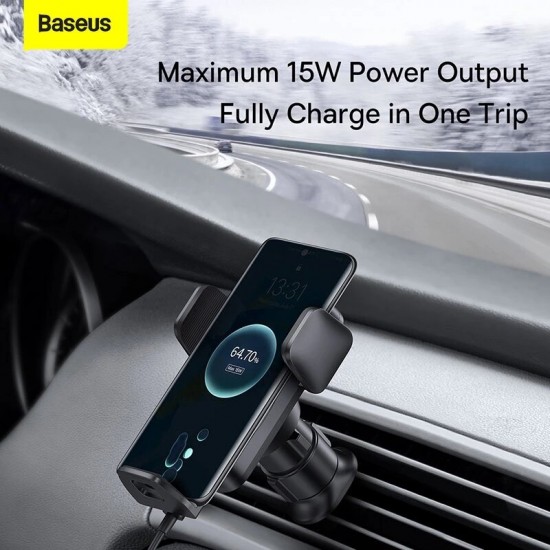 15W Car Phone Holder QI Wireless Charger Automatic Clamping Air Vent Phone Stand For iPhone 13 Pro Max For Samsung Galaxy Z Fllp3 5G For Xiaomi Mi 12