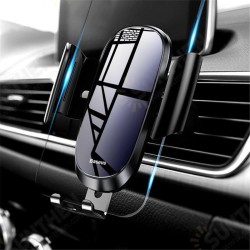 Tempered Glass Mirror Surface Gravity Auto Lock Car Holder Stand for Mobile Phone Tempered Glass Mirror Surface Gravity Auto Lock Car Holder Stand for Mobile Phone