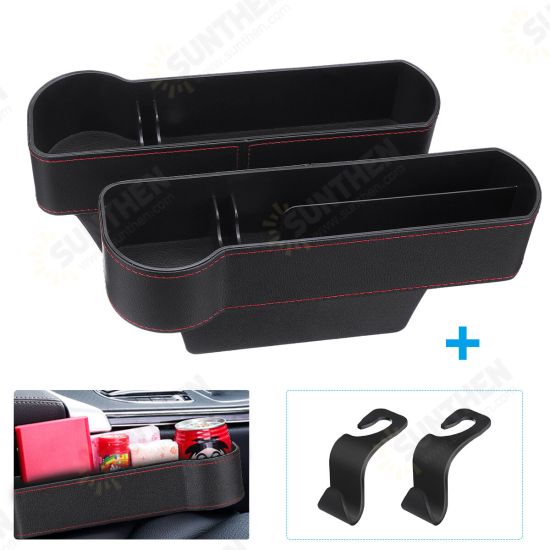 1 Pair of Car Organizer Auto Seat Crevice Gaps Storage Box Cup Mobile Phone Holder for Pockets Stowing Tidying Organizer Car Accessories