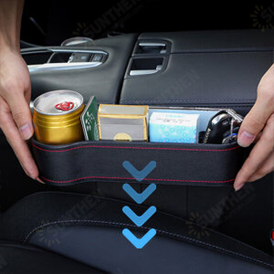 1 Pair of Car Organizer Auto Seat Crevice Gaps Storage Box Cup Mobile Phone Holder for Pockets Stowing Tidying Organizer Car Accessories